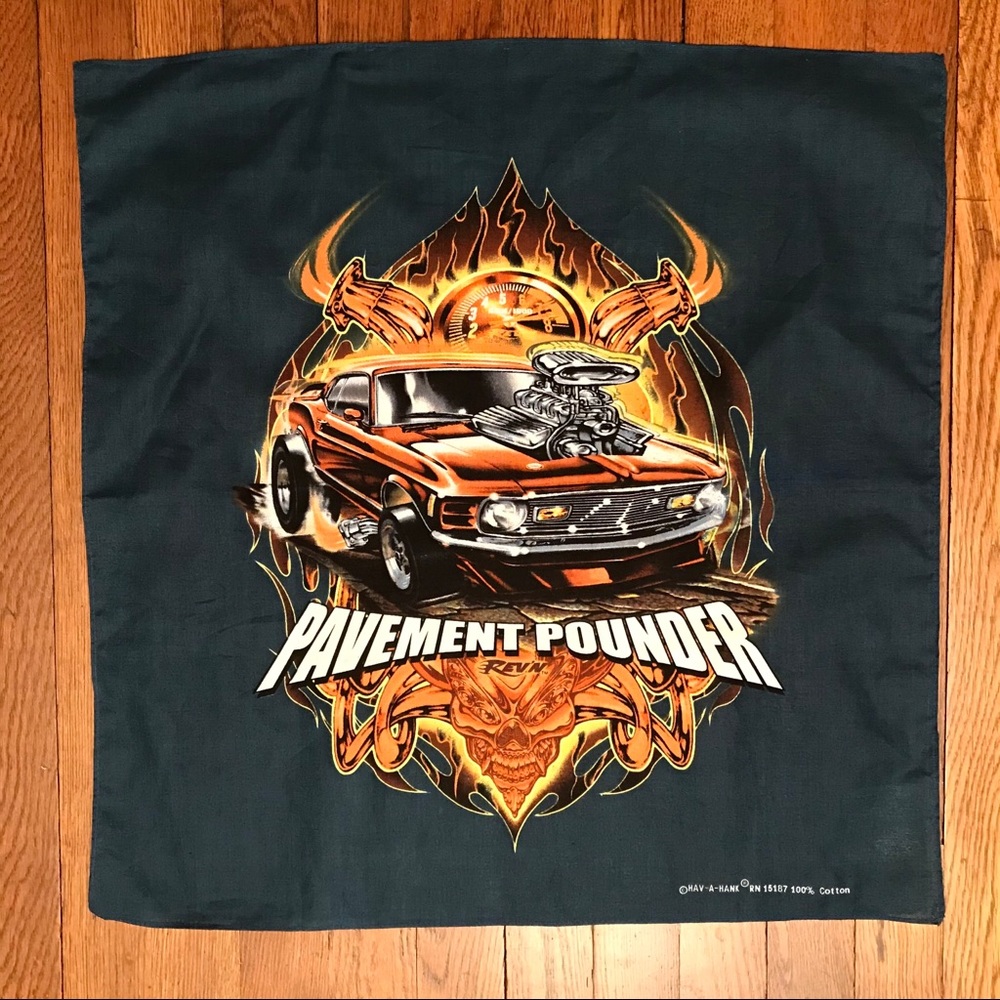 Vintage Rev’n Pavement Pounder HOT ROD Scarf - Men - NEW